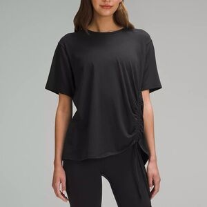 Lululemon Side-Cinch Cotton T-Shirt in Black